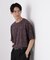 リンクスジャガードリーフ柄Tシャツ