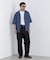 NewOnTrousers ウォッシュサテンWide テーパー
