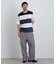ニットコンビボーダーTシャツ 半袖