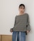 WEB限定／ボーダーワイドドロップトップス