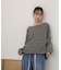 WEB限定／ボーダーワイドドロップトップス