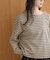 WEB限定／ボーダーワイドドロップトップス