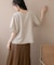 WEB限定／多機能素材 前後2wayランタンスリーブクルーブラウス(セットアップ可)