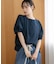 WEB限定／多機能素材 前後2wayランタンスリーブクルーブラウス(セットアップ可)