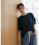 WEB限定／多機能素材 前後2wayランタンスリーブクルーブラウス(セットアップ可)