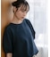 WEB限定／多機能素材 前後2wayランタンスリーブクルーブラウス(セットアップ可)