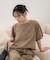 WEB限定／多機能素材 前後2wayランタンスリーブクルーブラウス(セットアップ可)