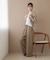 WEB限定／多機能素材 ギャザータックイージーパンツ(セットアップ可)