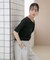 WEB限定／タックアシメフライスカットデザイントップス