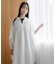 WEB限定／多機能素材 バンドカラーワイドチュニックシャツワンピース