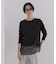 オーガンジーヘム切り替えロングスリーブTシャツ