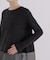 オーガンジーヘム切り替えロングスリーブTシャツ