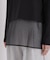 オーガンジーヘム切り替えロングスリーブTシャツ