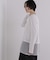 オーガンジーヘム切り替えロングスリーブTシャツ