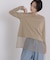 オーガンジーヘム切り替えロングスリーブTシャツ