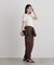 ラメリブカットクルーネックTシャツ