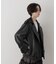 フェイクレザートレンチブルゾン