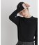 CICA&UVカット加工レースフリル付きリブニット