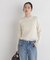 CICA&UVカット加工レースフリル付きリブニット