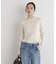 CICA&UVカット加工レースフリル付きリブニット
