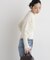CICA&UVカット加工レースフリル付きリブニット