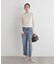 CICA&UVカット加工レースフリル付きリブニット