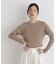 CICA&UVカット加工レースフリル付きリブニット