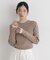 CICA&UVカット加工レースフリル付きリブニット