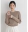 CICA&UVカット加工レースフリル付きリブニット