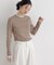 CICA&UVカット加工レースフリル付きリブニット