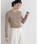 CICA&UVカット加工レースフリル付きリブニット