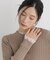 CICA&UVカット加工レースフリル付きリブニット