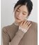 CICA&UVカット加工レースフリル付きリブニット
