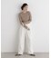 CICA&UVカット加工レースフリル付きリブニット