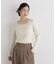 CICA&UVカット加工スクエアネックリブニット
