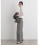 シャンブレーシャークスキンタックセミワイドパンツ(セットアップ可)