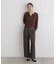 シャンブレーシャークスキンタックセミワイドパンツ(セットアップ可)