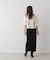 異素材フリルコンビペプラムカットトップス