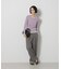 毛玉レスニット バイカラーフリルリブニット