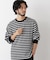 コーマコットン先染めボーダーTシャツ 長袖