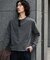 WEB限定／度詰めプレーティングフェードカラークロップドTシャツ長袖