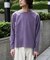 WEB限定／度詰めプレーティングフェードカラークロップドTシャツ長袖
