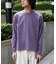 WEB限定／度詰めプレーティングフェードカラークロップドTシャツ長袖