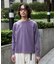 WEB限定／度詰めプレーティングフェードカラークロップドTシャツ長袖