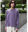 WEB限定／度詰めプレーティングフェードカラークロップドTシャツ長袖