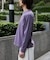 WEB限定／度詰めプレーティングフェードカラークロップドTシャツ長袖