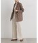ストレッチカットジョーゼットイージーワイドパンツ(セットアップ可)