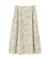 ◆ラインドローイングフラワープリントスカート