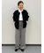 ◆ウールポリエステルチェックパンツ