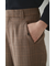 ◆ウールポリエステルチェックパンツ